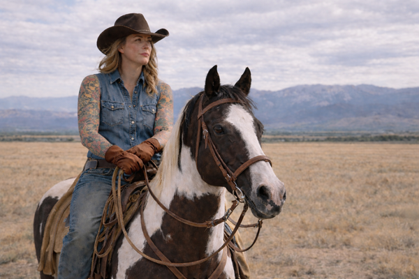 The Nyla - Women's Western Style Riding Glove (Brown) - The Noble Badger Ltd