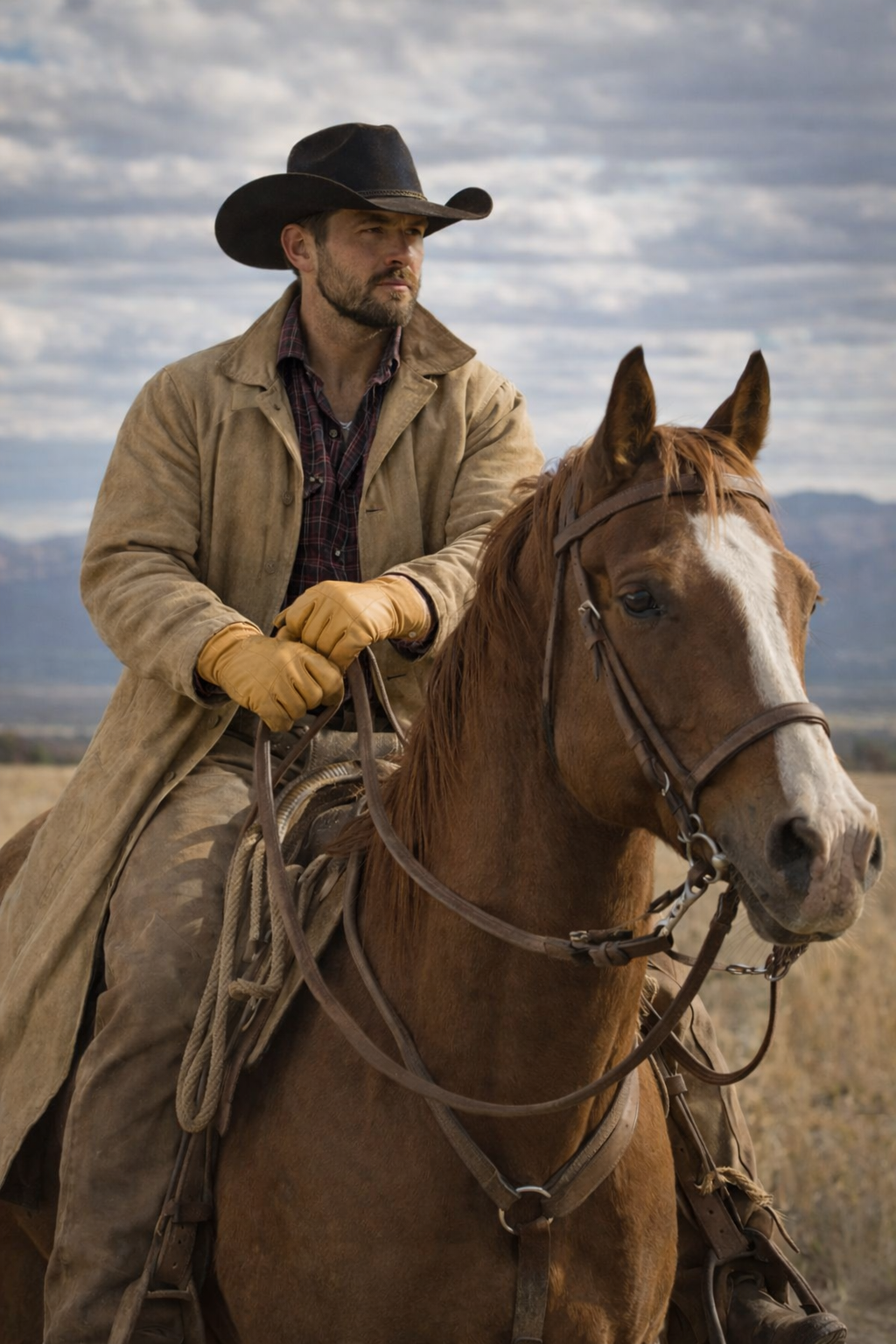 Bridger Men's Western Style Riding Glove (Tan) - The Noble Badger Ltd